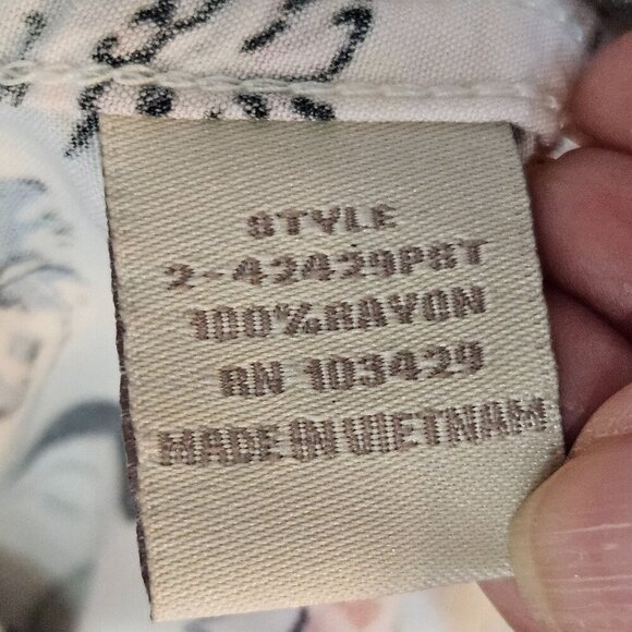 KC Khakis & Co Button-Up Tunic Dress Medium Floral Stripe Cottagecore - Picture 8 of 11